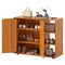 Wooden Shoe Cabinet Entryway Storage Organizer with Adjustable Shelves Double Door Shoe Rack